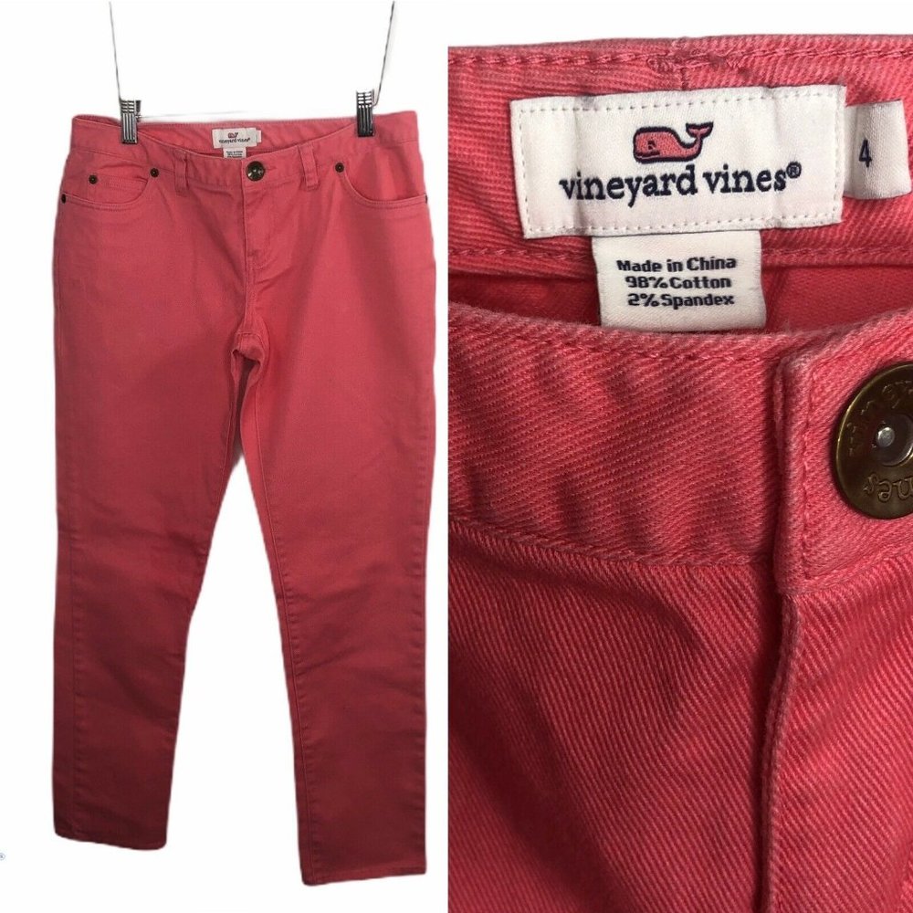 Vineyard Vines Coral Skinny Size 4 Women's Jeans